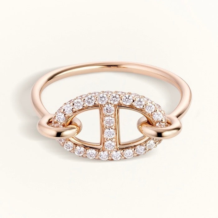 Bague ronde en petit diamant [Shinejoy]