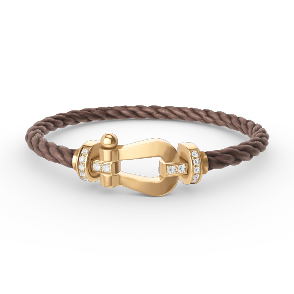 [Shinejoy]FORCE LARGE HORSESHOE HALF DIAMOND BRACELET GOLD