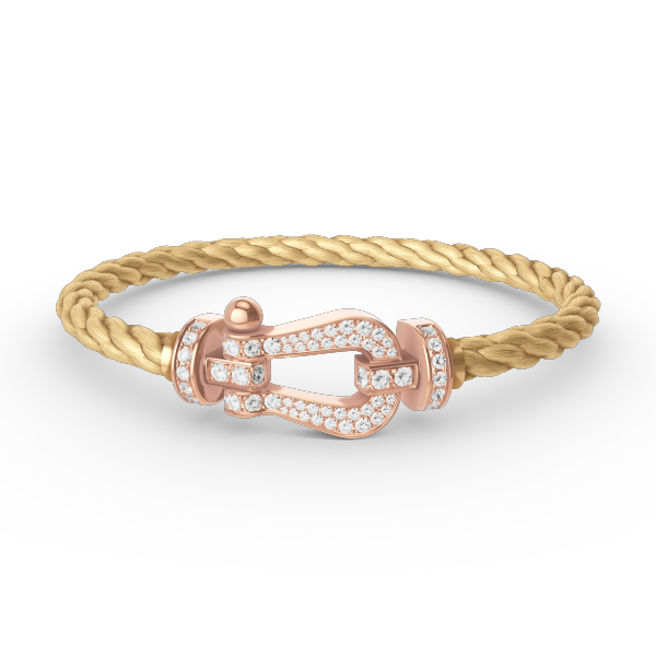 [Shinejoy]FORCE LARGE HORSESHOE FULL DIAMOND BRACELET ROSE GOLD