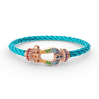 [Shinejoy]FORCE LARGE HORSESHOE  COLORED DIAMOND BRACELET ROSE GOLD