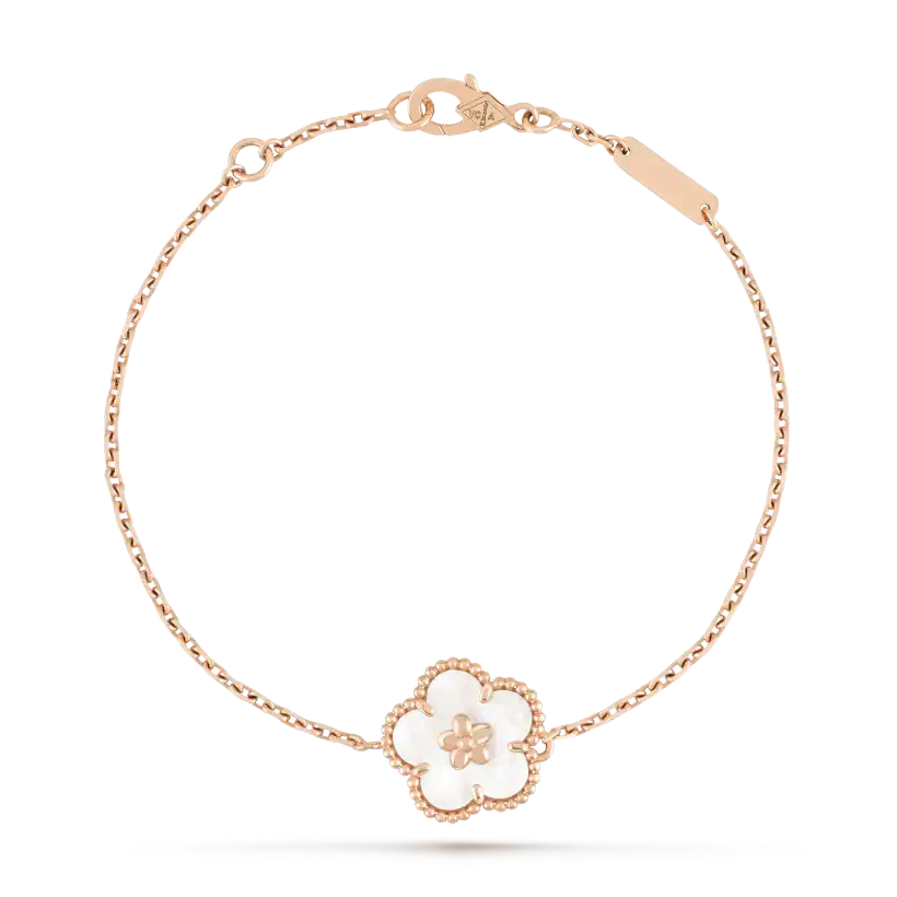 [Shinejoy]LUCKY WHITE MOP PLUM BLOSSOM  BRACELET
