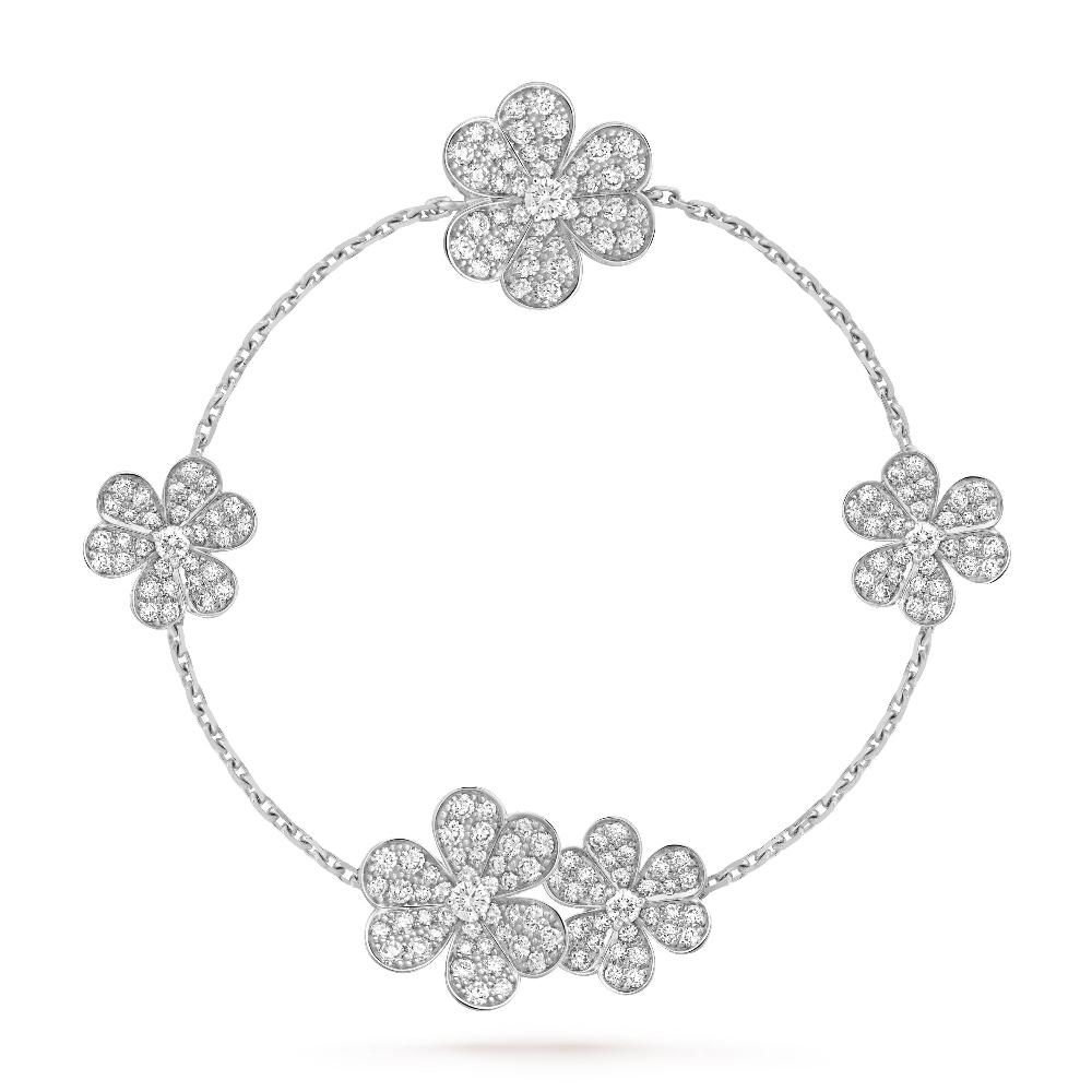 [Shinejoy]FRIVOLE SILVER 5 FLOWERS BRACELET