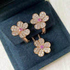 [Shinejoy]FRIVOLE ROSE GOLD FLOWER DIAMOND NECKLACE