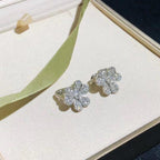 [Shinejoy]FRIVOLE SILVER FLOWER DIAMOND EARRINGS