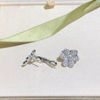 [Shinejoy]FRIVOLE SILVER FLOWER DIAMOND EARRINGS