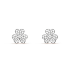 [Shinejoy]FRIVOLE SILVER FLOWER DIAMOND EARRINGS