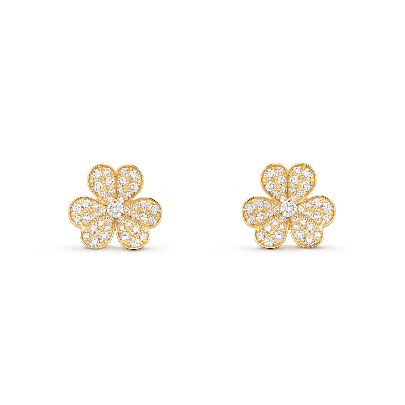 [Shinejoy]FRIVOLE GOLD FLOWER DIAMOND EARRINGS