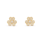 [Shinejoy]FRIVOLE GOLD FLOWER DIAMOND EARRINGS