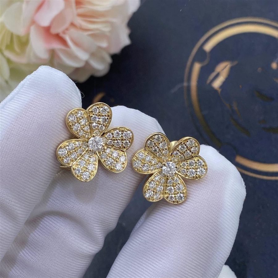[Shinejoy]FRIVOLE GOLD FLOWER DIAMOND EARRINGS