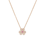 [Shinejoy]FRIVOLE ROSE GOLD FLOWER DIAMOND NECKLACE