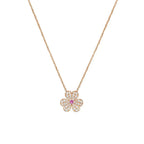 [Shinejoy]FRIVOLE ROSE GOLD FLOWER DIAMOND NECKLACE