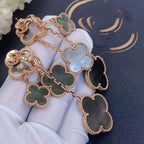 [Shinejoy]CLOVER EARRINGS DARK MOP 4 MOTIFS ROSE GOLD