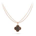 [Shinejoy]CLOVER 25MM GOLD DARK MOP BIG CLOVER NECKLACE