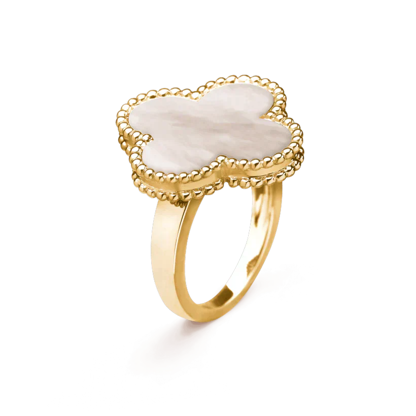[Shinejoy]CLOVER WHITE MOP RING