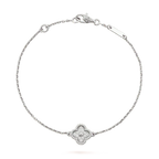 [Shinejoy]CLOVER  SINGLE FLOWER BRACELET SILVER