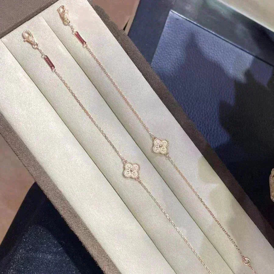 [Shinejoy]クローバーシングルフラワーブレスレット