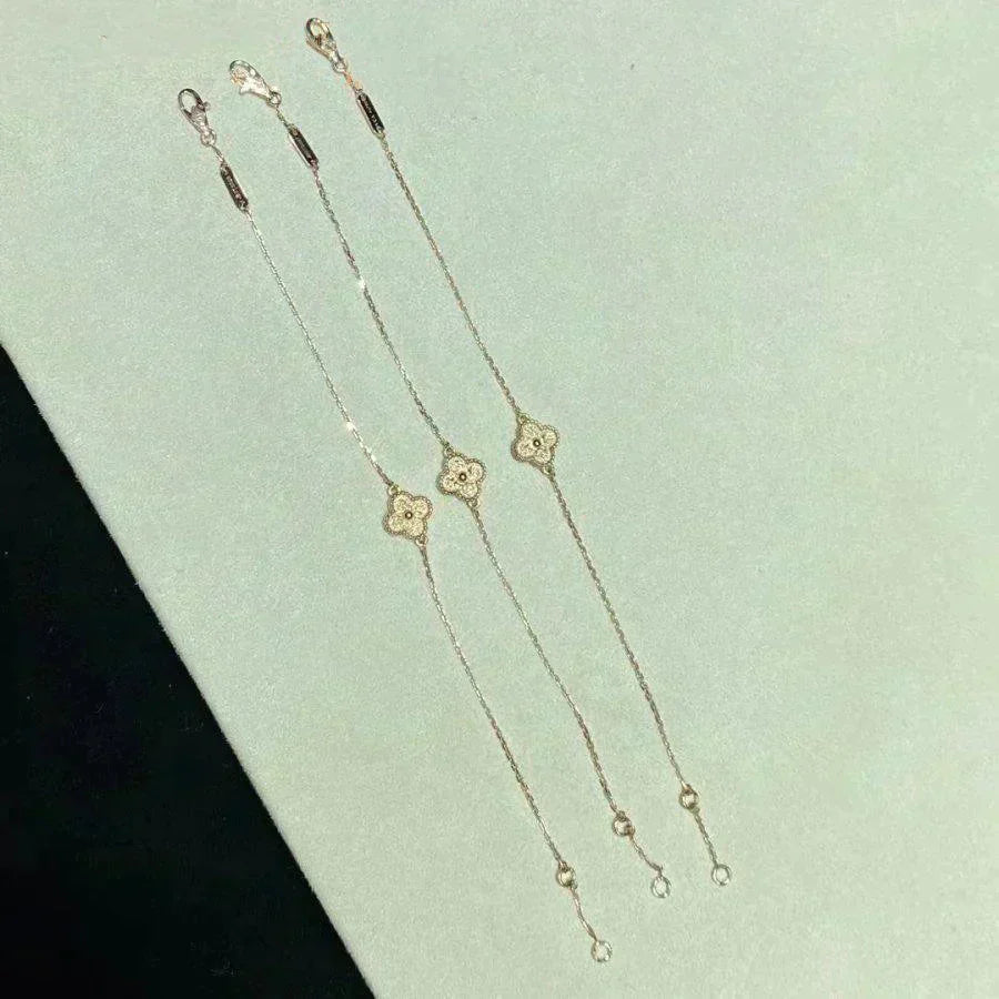 [Shinejoy]クローバーシングルフラワーブレスレット