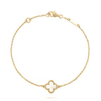 [Shinejoy]CLOVER WHITE MOP SINGLE FLOWER BRACELET