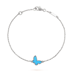[Shinejoy]BUTTERFLY TURQUOISE BUTTERFLY BRACELET SILVER