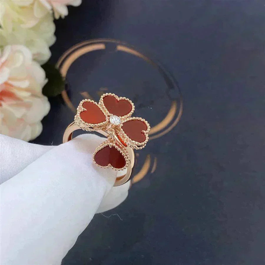 [Shinejoy]SWEET CLOVER CARNELIAN RING