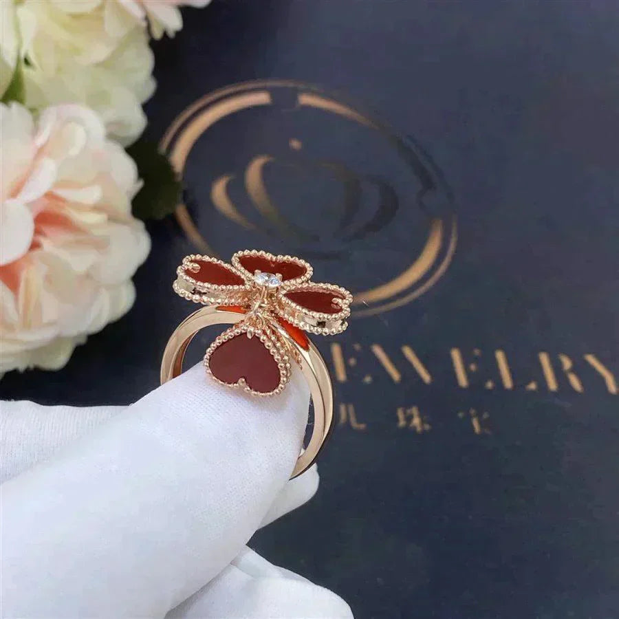 [Shinejoy]SWEET CLOVER CARNELIAN RING