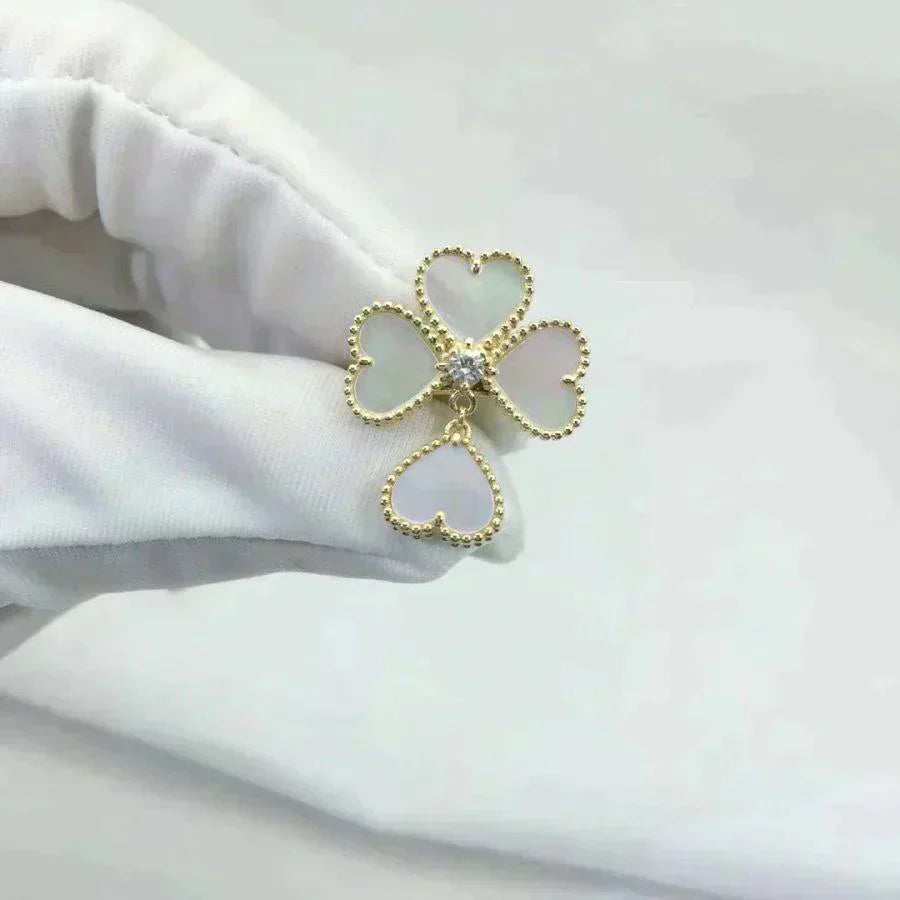 [Shinejoy]SWEET CLOVER WHITE MOP RING