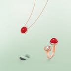 [Shinejoy] PERLEE COULEURS BAGUE EN OR ROSE DIAMANT POUR L'ENTRETIEN DES DOIGTS