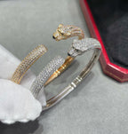 [Shinejoy]PANTHERE FULL DIAMOND OPEN BRACELET