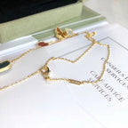 [Shinejoy]LUCKY SPRING 4 MOTIFS ROSE GOLD NECKLACE