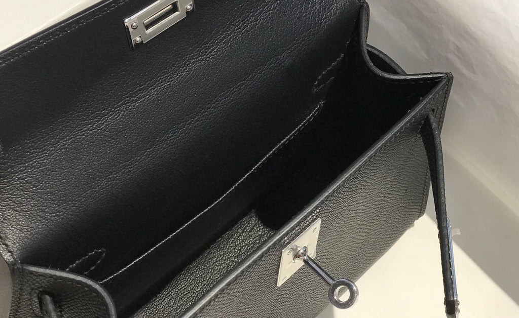 HM ケリー ミニ 20 ブラック エプソム シルバー ハードウェア