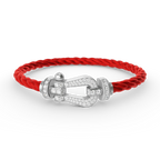 [Shinejoy]フォース ラージホースシュー フルダイヤモンドブレスレット シルバー