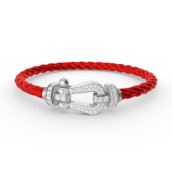 [Shinejoy]FORCE LARGE HORSESHOE FULL DIAMOND BRACELET SILVER