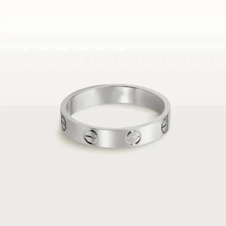 [Shinejoy]LOVE RING 4MM 1 DIAMOND SILVER